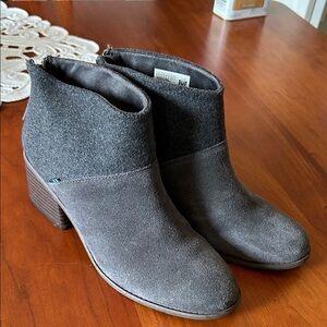 Toms Dark Gray Ankle Booties